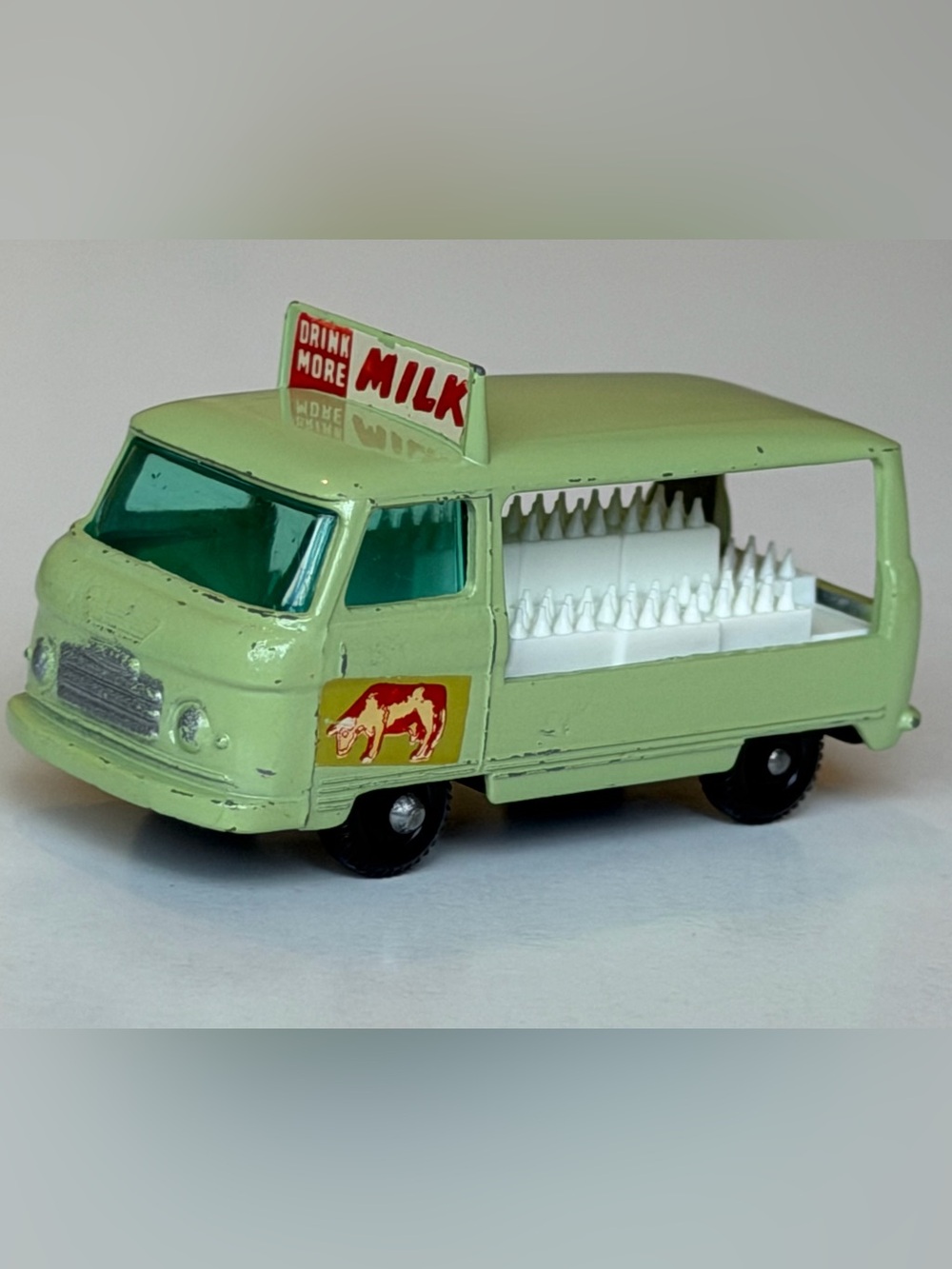 V Vintage Matchbox No. 21 Commer Bottle Float Drink More Milk Lesney England